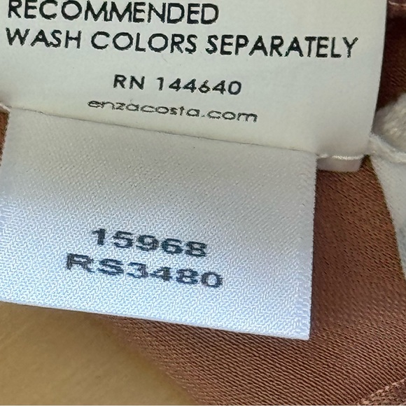 Enza Costa Satin Strappy Satin Swing Style Camisole Bronze Large - Picture 8 of 11